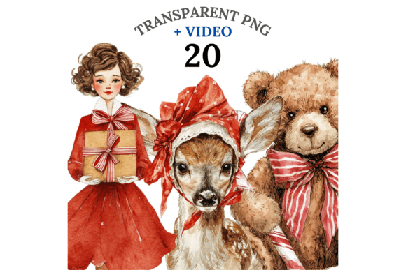 20 Vintage Christmas Clipart PNG: A Review for Illustrations and Sellers