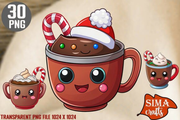 30 High-Quality Christmas Hot Cocoa Cup Illustrations Review