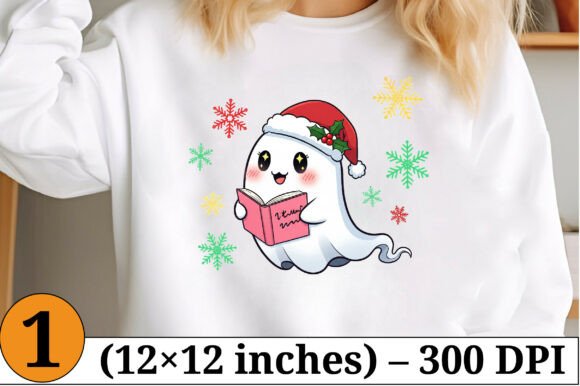 Christmas Ghost Reading Book: Illustrations for Handmade Crafts