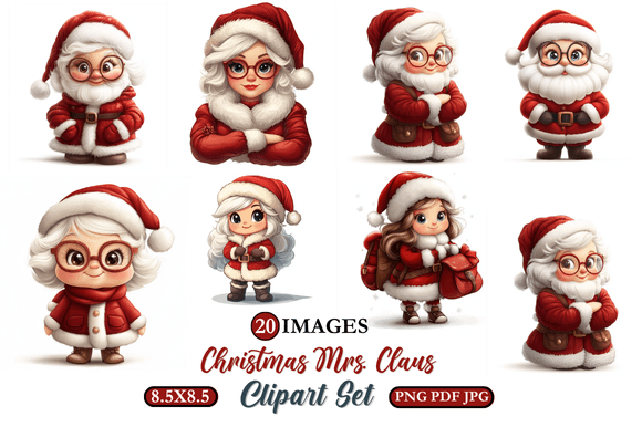 Christmas Mrs. Claus Clipart Set: A Practical Review for Illustrations and Sellers