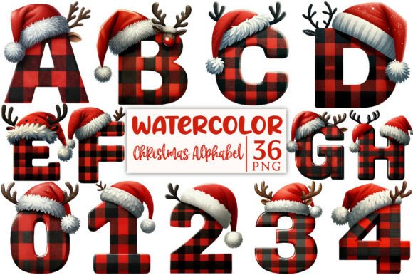 Christmas Reindeer Hat Alphabet Chipart Illustrations Review