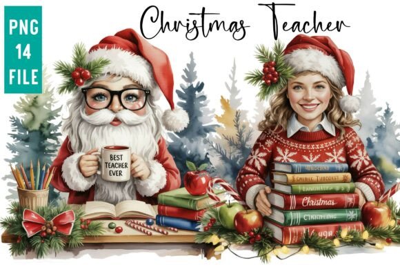 Christmas School Teacher Clipart Bundle: A Publisher’s Review of Seasonal Illustrations