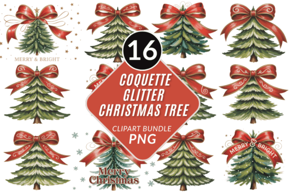 Coquette Glitter Christmas Tree Clipart: A Crafter’s Review of the Illustrations