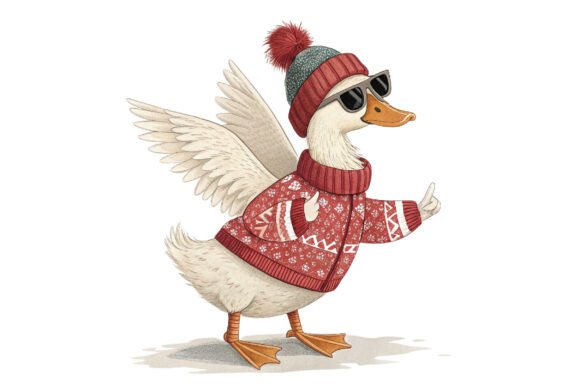 Funny Christmas Duck Sublimation Illustrations Review