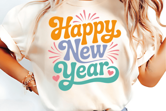 Holiday Design Asset Review: Happy New Year Shirt,Christmas T-shirt Illustrations