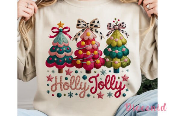 Holly Jolly Christmas Trees PNG Clipart for Illustrations