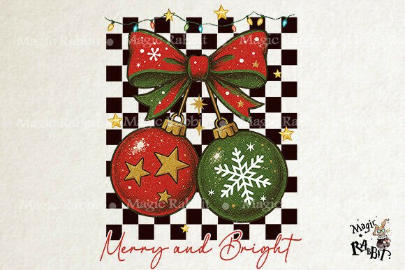 Retro Christmas Ornaments Bow PNG Review