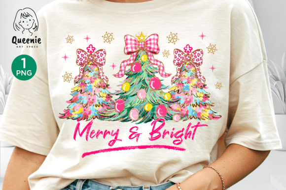 Whimsical Merry Bright Christmas Tree Illustrations Review